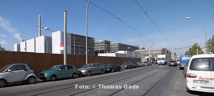 22. 9. 2010. Berlin. Berlin-Mitte. Chaussestra?e. BND - Baustelle. Bundesnachrichtendienst. (Panorama aus mehreren Einzelfotos)