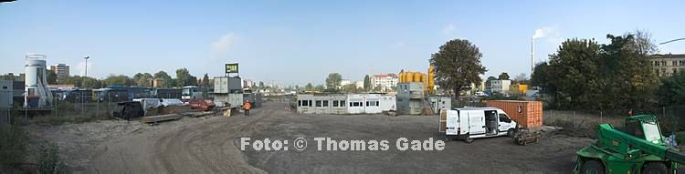 14. 10. 2010. Berlin. Berlin-Mitte. Gel?nde zwischen Hauptbahnhof und Heidestra?e.   (Panorama aus mehreren Einzelfotos)