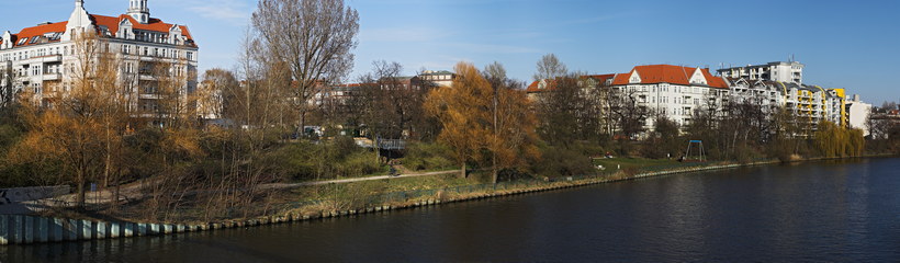 24. 3. 2008. Berlin. Mitte. Wedding. Nordufer.  Berlin-Spandauer-Schifffahrtskanal