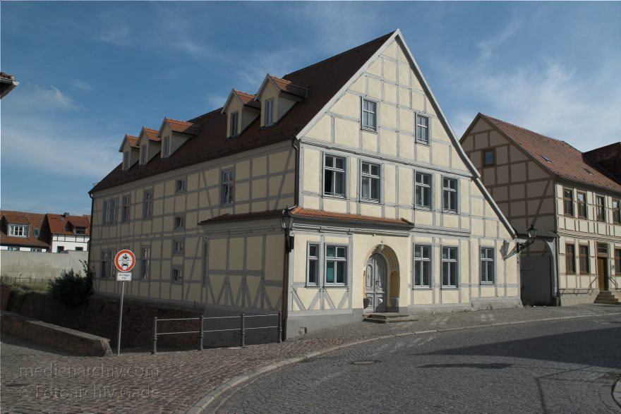 22. 7. 2009. Sachsen-Anhalt. Tangermünde. Kleinstadt an der Elbe in der Altmark. Altstadt mit Fachwerkhusern.